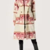 Buy Yellowstone S05 Beth Dutton Pink Printed Coat