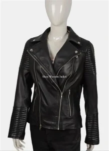 Purchase Yellowstone Beth Dutton Biker Black Leather Jacket