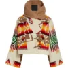 Purchase Yellowstone Beth Dutton Wool Cropped Printed Cloak