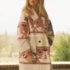 Yellowstone S05 Beth Dutton Pink Printed Coat