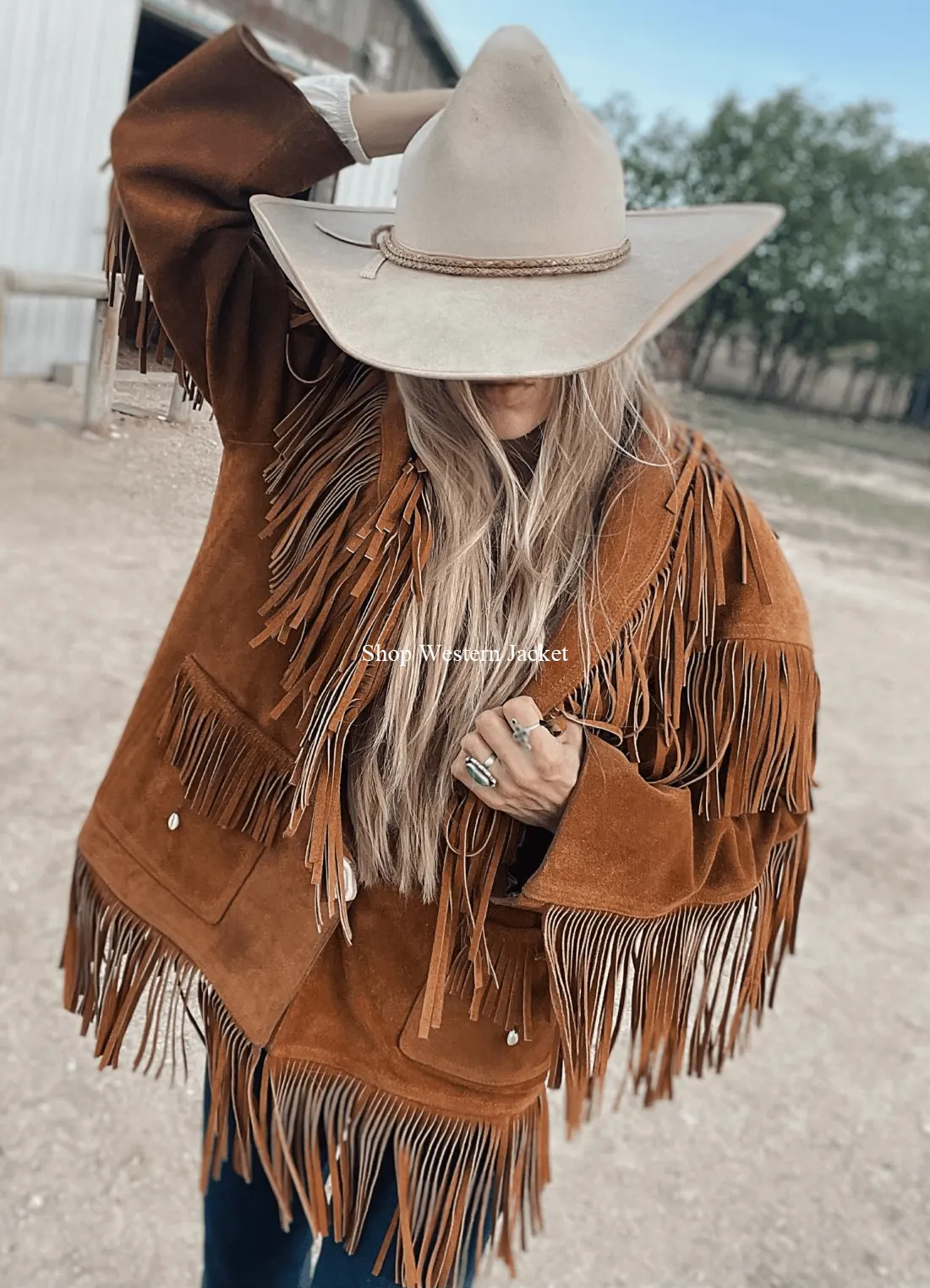 1970’s Fringe with a Shed Horn Button Leather Jacket