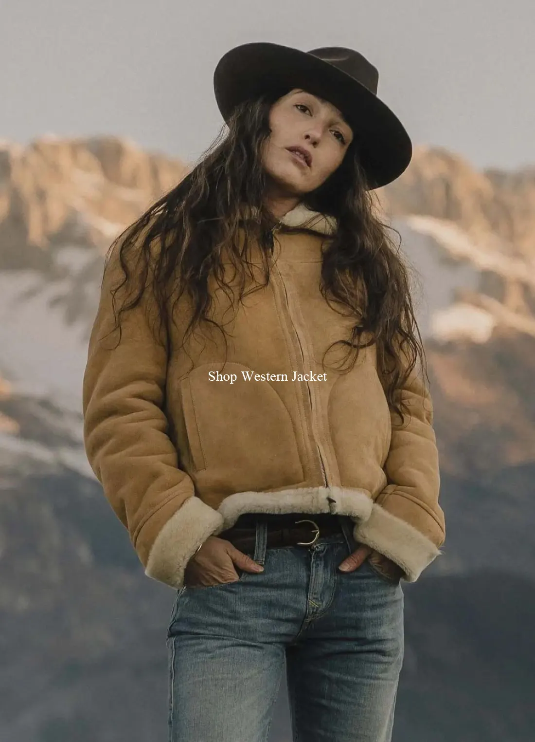 Aviator Womens Shearling Jacket