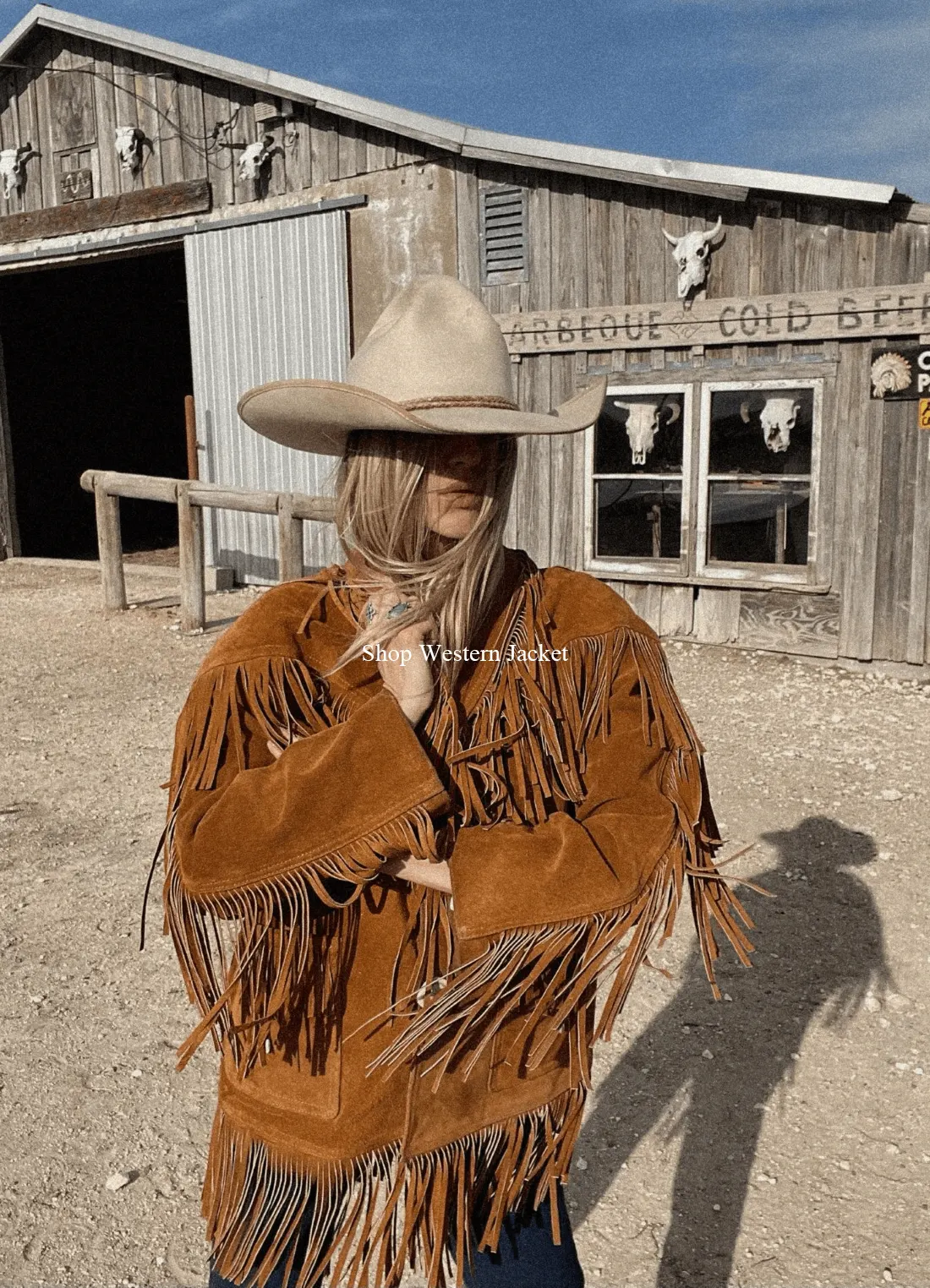Buy 1970’s Fringe with a Shed Horn Button Leather Jacket