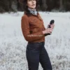 Buy Gold Bison Womens Western Leather Jacket