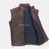 Buy Highlands Quilted Mens Brown Leather Vest