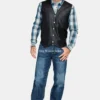 Buy Mens Black Deadwood Vest