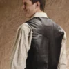 Buy Mens Black Leather Vest