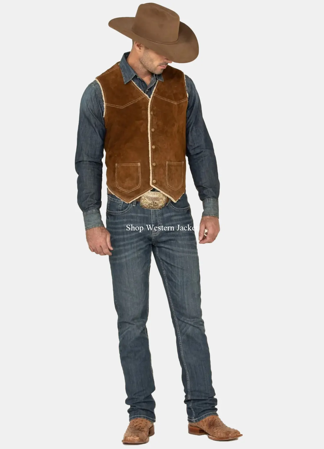 Buy Mens Boar Suede Leather Vest
