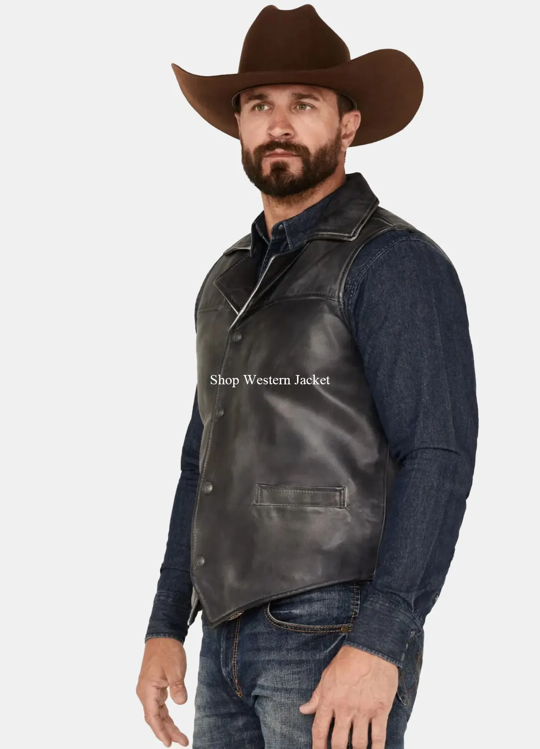 Buy Mens Snap-Front Moto Vest