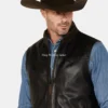Buy Mens Zip-Up Leather Vest