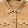 Buy Now Womens Brown Suede Denim Shirt Jacket