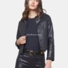 Buy Womens Janelle Slim Black Leather Jacket