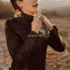 Cafe Racer Womens Black Leather Jacket