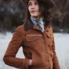 Gold Bison Womens Western Leather Jacket