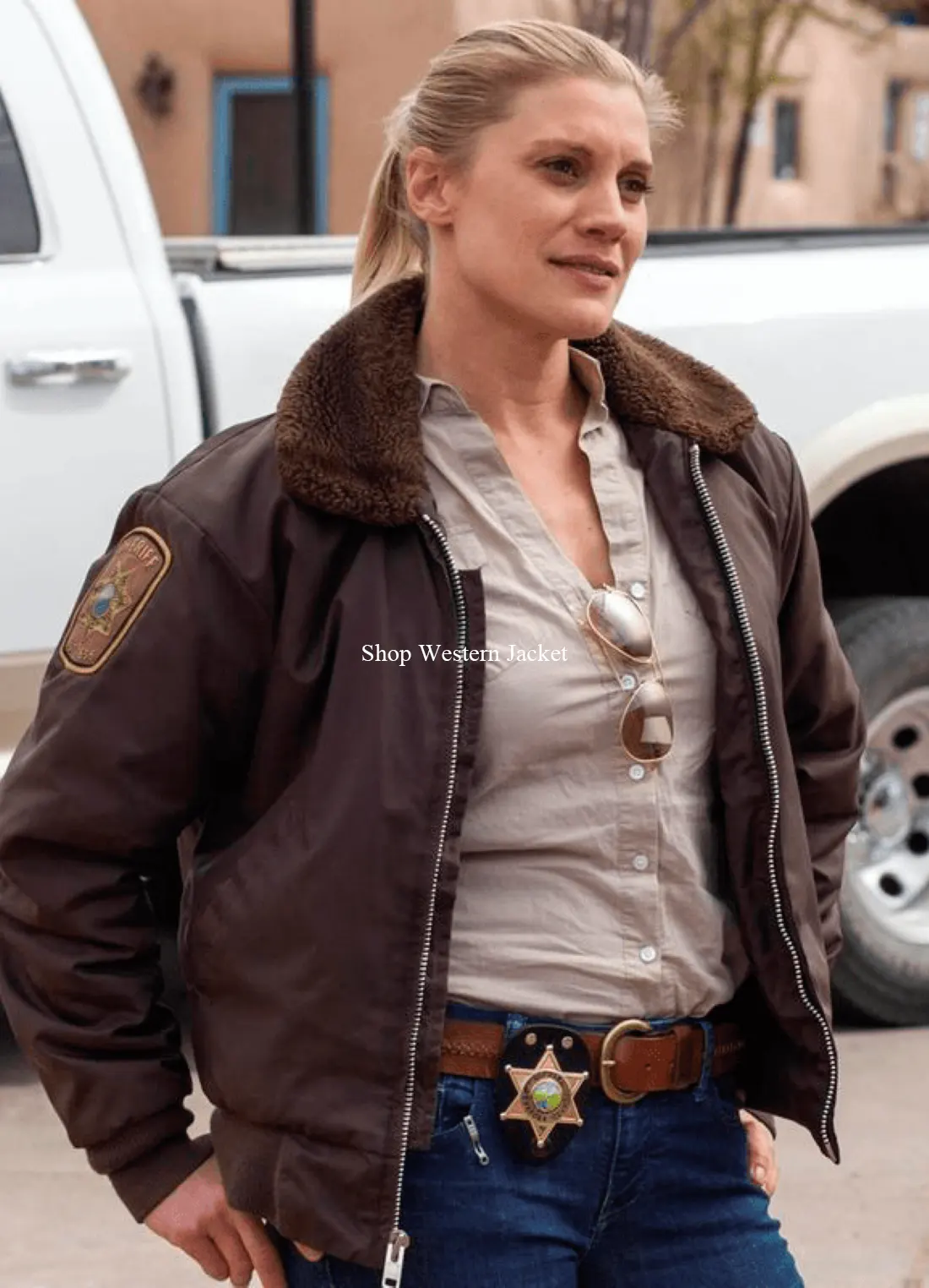 Longmire Katee Sackhoff Shearling Bomber Jacket