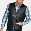 Mens Black Deadwood Vest