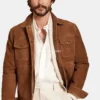Mens Cowboy Brown Western Leather Jacket