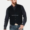 Mens Pinstripe Capone Wool Vest