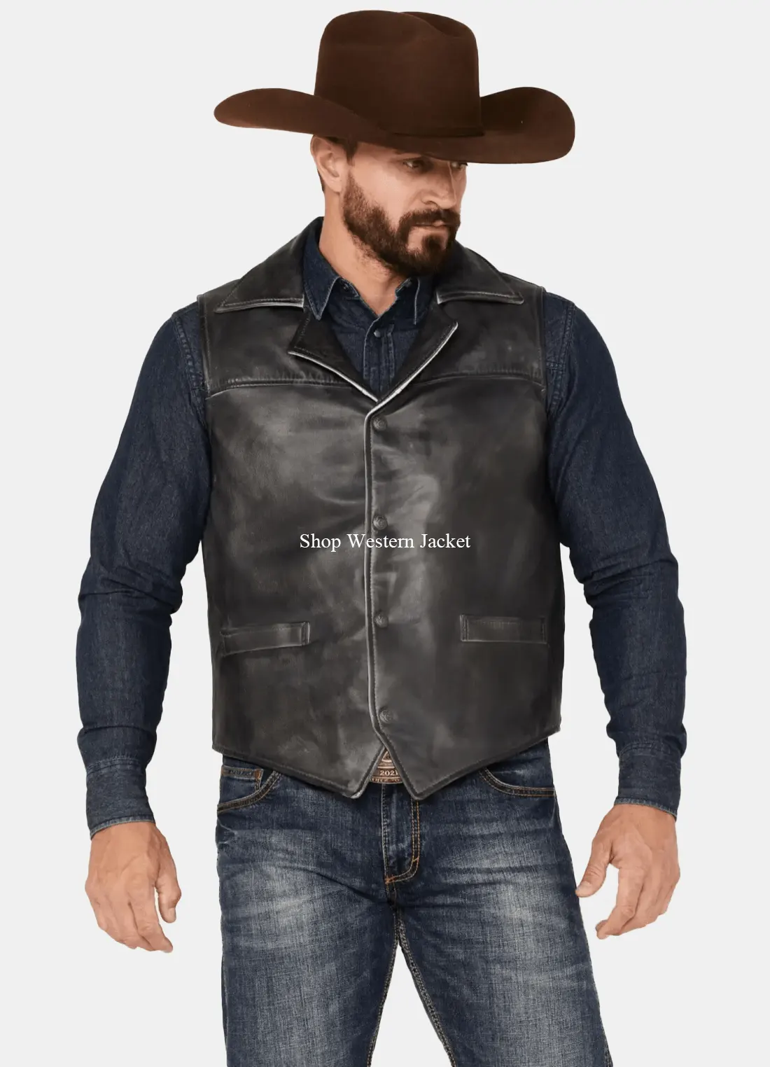 Mens Snap-Front Moto Vest
