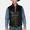 Mens Zip-Up Leather Vest