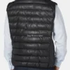 Order Mens Black Leather Puffer Vest