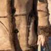 Order Vintage Marlboro Man Style Light Brown Sheepskin Leather Coat