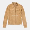 Order Womens Brown Suede Denim Shirt Jacket