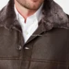Purchase Mens Shearling Chocolate Brown Leather Vest