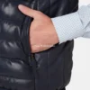 Purchase Now Mens Navy Leather Puffer Vest