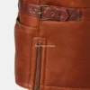 Purchase Now Mens Shearling Cognac Leather Vest