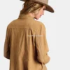 Purchase Womens Brown Suede Denim Shirt Jacket