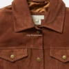 Purchase Womens Classic Shearling Collar Trucker Suede Jacket