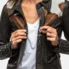 Purchase Womens Cowhide Black Leather Jacket