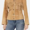 Purchase Yellowstone Womens Suede Fringe Jacket