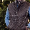 Shop Highlands Quilted Mens Brown Leather Vest