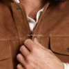 Shop Mens Cowboy Brown Western Leather Jacket