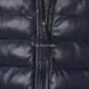 Shop Mens Navy Leather Puffer Vest