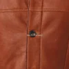 Shop Mens Shearling Cognac Leather Vest