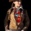 Womens Wild West Shearling Bomber Jacket