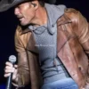 Yellowstone Origin 1883 James Dutton Brown Leather Trench Coat