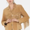 Yellowstone Womens Suede Fringe Jacket